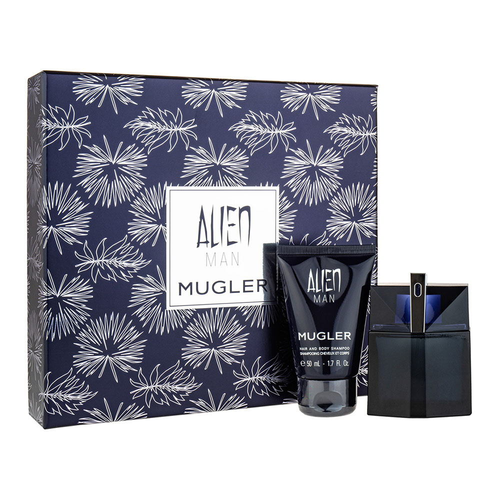 Mugler Alien Man Fusion zestaw woda toaletowa 50 ml żel pod