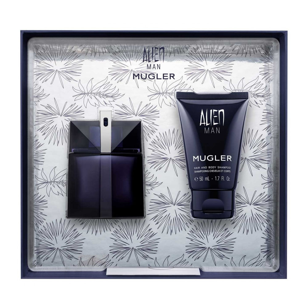 Mugler Alien Man Fusion zestaw woda toaletowa 50 ml żel pod