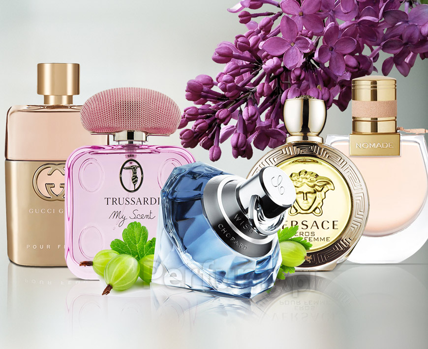 Perfumy o zapachu bzu i agrestu dla kobiet