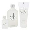 Calvin Klein ck one zestaw - woda toaletowa 100 ml + woda toaletowa 15 ml + żel pod prysznic 100 ml