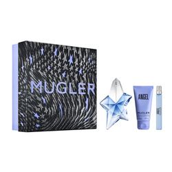 Mugler Angel  zestaw - woda perfumowana  50 ml + woda perfumowana 10 ml Refillable + balsam do ciała  50 ml