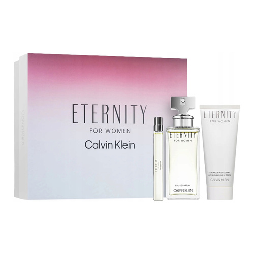 Calvin Klein Eternity for Women  zestaw - woda perfumowana 100 ml + woda perfumowana  10 ml + balsam do ciała 100 ml