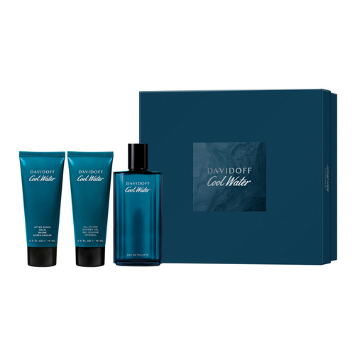 Davidoff Cool Water zestaw - woda toaletowa 125 ml + balsam po goleniu  75 ml + żel pod prysznic  75 ml