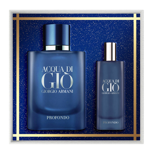 Giorgio Armani Acqua di Gio Profondo zestaw - woda perfumowana  75 ml + woda perfumowana 15 ml