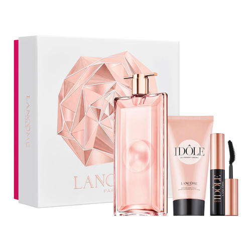 Lancome Idole zestaw - woda perfumowana  50 ml + krem do ciała  50 ml + tusz do rzęs Lash Idole   2,5 ml - 01 Glossy Black