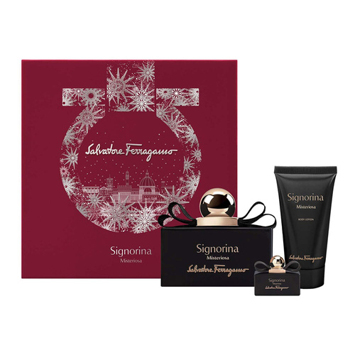 Salvatore Ferragamo Signorina Misteriosa zestaw - woda perfumowana 100 ml + woda perfumowana   5 ml + balsam do ciała  50 ml
