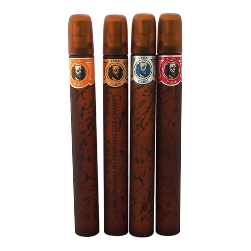 Cuba Original Cuba Classic  zestaw - Gold woda toaletowa  35 ml + Blue woda toaletowa  35 ml +  Red woda toaletowa  35 ml + Orange woda toaletowa  35 ml