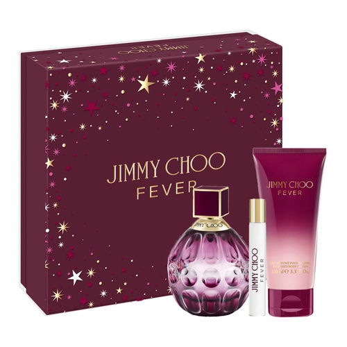 Jimmy Choo Fever zestaw - woda perfumowana 100 ml + woda perfumowana   7,5 ml + balsam do ciała 100 ml
