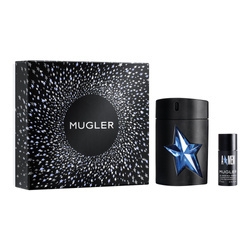 Mugler A Men zestaw - woda toaletowa 100 ml Rubber + dezodorant sztyft  20 ml