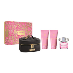 Versace Bright Crystal  zestaw - woda toaletowa  90 ml + balsam do ciała 100 ml + żel pod prysznic 100 ml + kosmetyczka