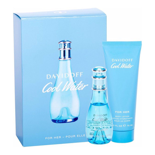 Davidoff Cool Water Woman zestaw - woda toaletowa  30 ml + balsam do ciała  75 ml