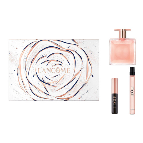 Lancome Idole zestaw - woda perfumowana 25 ml + woda perfumowana 10 ml + tusz do rzęs Lash Idole 2,5 ml - 01 Glossy Black
