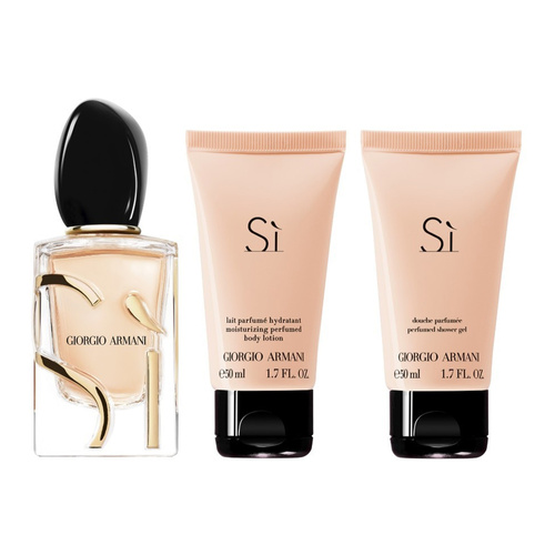 Giorgio Armani Si zestaw - woda perfumowana  50 ml + balsam do ciała  50 ml + żel pod prysznic 50 ml