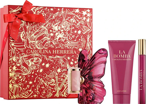 Carolina Herrera La Bomba zestaw - woda perfumowana  80 ml + woda perfumowana  10 ml + balsam do ciała 100 ml