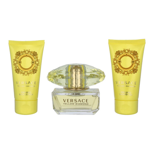 Versace Yellow Diamond zestaw - woda toaletowa  50 ml + balsam do ciała  50 ml + żel pod prysznic  50 ml