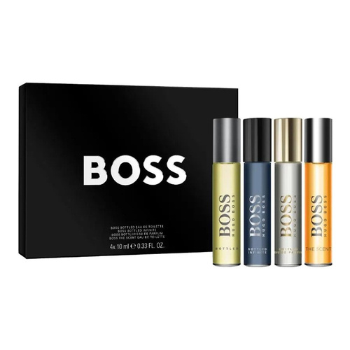 Hugo Boss zestaw - Boss Bottled woda toaletowa  10 ml + Bottled Infinite woda perfumowana  10 ml + Bottled woda perfumowana  10 ml + The Scent woda toaletowa  10 ml OUTLET