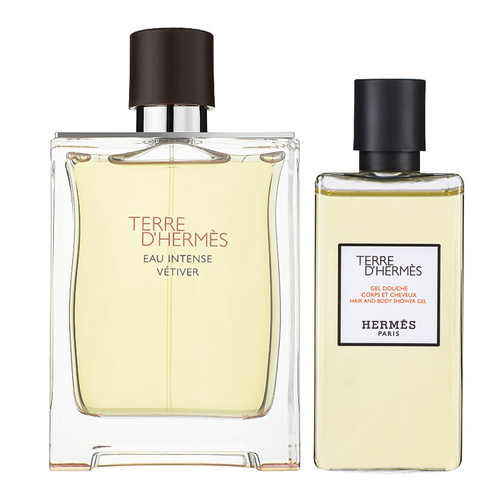 Hermes Terre d'Hermes Eau Intense Vetiver zestaw - woda perfumowana 100 ml + żel pod prysznic  80 ml 