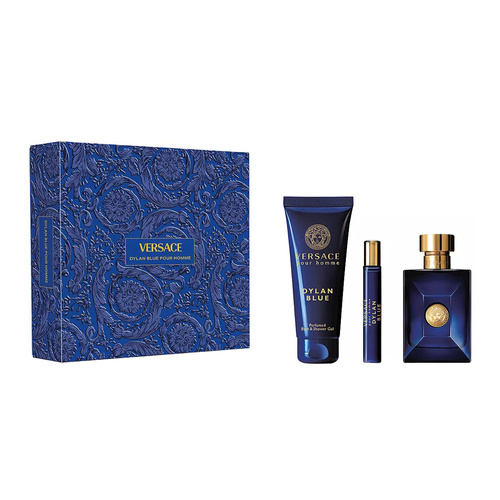 Versace pour Homme Dylan Blue zestaw - woda toaletowa 100 ml + woda toaletowa  10 ml + żel pod prysznic 150 ml