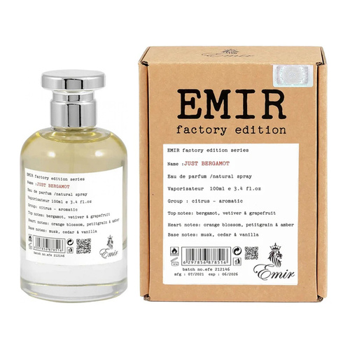 Emir Just Bergamot Factory Edition woda perfumowana 100 ml