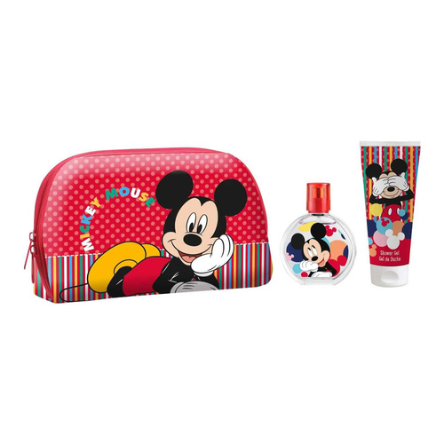 Air-Val Disney Mickey Mouse Zestaw - woda toaletowa  50 ml + żel pod prysznic 100 ml + kosmetyczka
