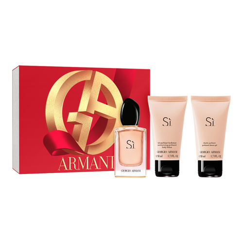 Giorgio Armani Si  zestaw - woda perfumowana  50 ml + balsam do ciała  50 ml + żel pod prysznic  50 ml