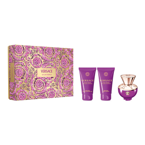 Versace Pour Femme Dylan Purple  zestaw - woda perfumowana  50 ml + balsam do ciała  50 ml + żel pod prysznic  50 ml