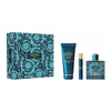 Versace Eros Men zestaw - woda toaletowa 100 ml + woda toaletowa  10 ml + żel pod prysznic 150 ml