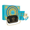 Versace Pour Femme Dylan Turquoise zestaw - woda toaletowa 100 ml + żel do ciała 100 ml + żel pod prysznic 100 ml + kosmetyczka