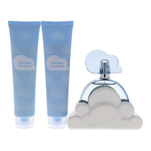 Ariana Grande Cloud zestaw - woda perfumowana 100 ml + balsam do ciała 100 ml + żel pod prysznic 100 ml