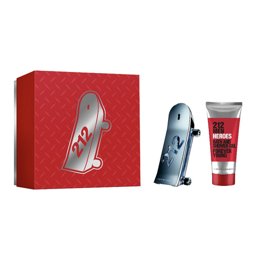 Carolina Herrera 212 Men Heroes zestaw - woda toaletowa  90 ml + żel pod prysznic 100 ml