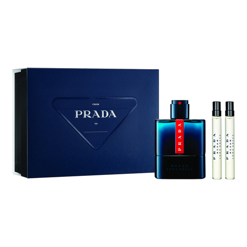 Prada Luna Rossa Ocean zestaw - woda toaletowa 100 ml + woda toaletowa  10 ml + woda toaletowa  10 ml