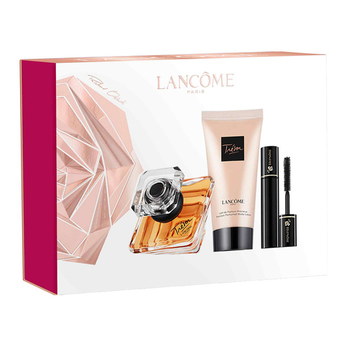 Lancome Tresor zestaw - woda perfumowana  30 ml + balsam do ciała  50 ml + tusz do rzęs Lancome Hypnose   2 ml