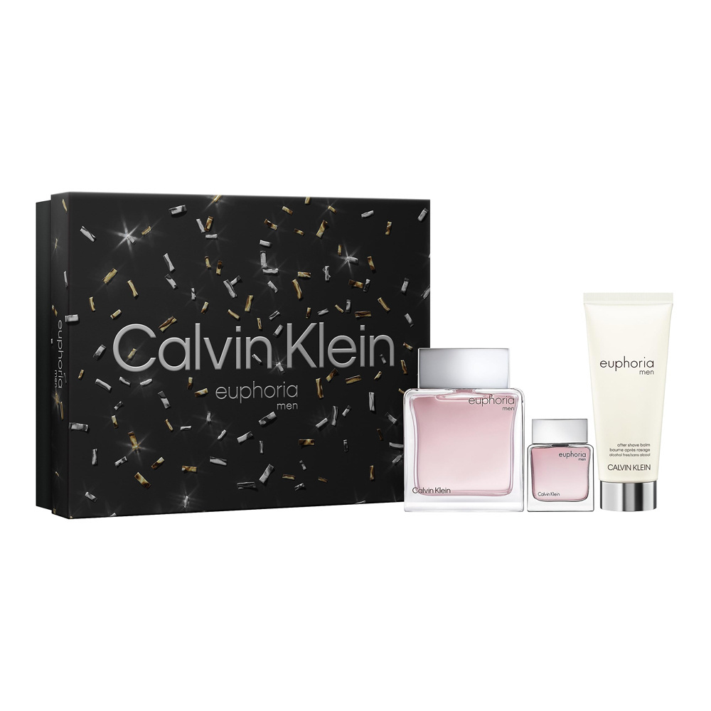 Calvin Klein Euphoria Men zestaw - woda toaletowa 100 ml + woda toaletowa 15 ml + balsam po goleniu 100 ml