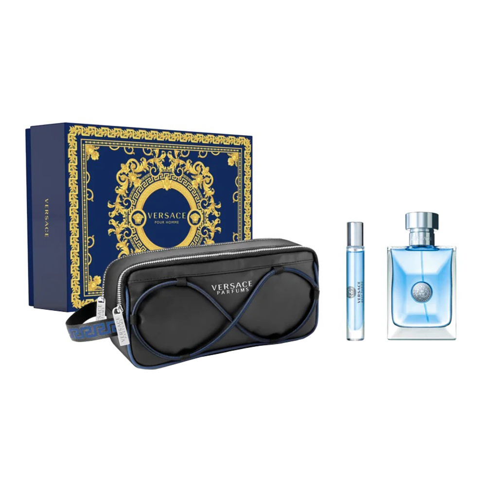 Versace pour Homme zestaw - woda toaletowa 100 ml + woda toaletowa 10 ml + kosmetyczka
