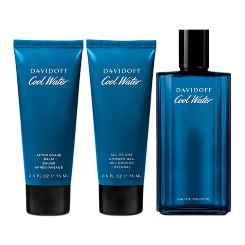Davidoff Cool Water zestaw - woda toaletowa 125 ml + balsam po goleniu 75 ml + żel pod prysznic 75 ml