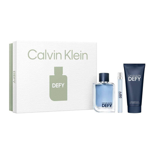 Calvin Klein Defy zestaw - woda toaletowa 100 ml + woda toaletowa  10 ml + żel pod prysznic 100 ml