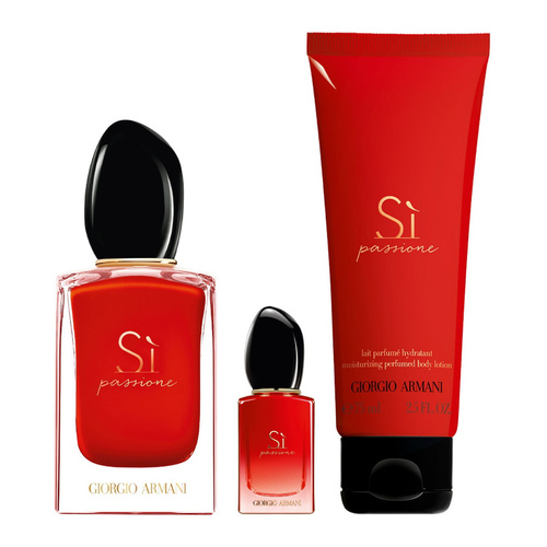 Giorgio Armani Si Passione zestaw - woda perfumowana  50 ml + woda perfumowana   7 ml + balsam do ciała  75 ml