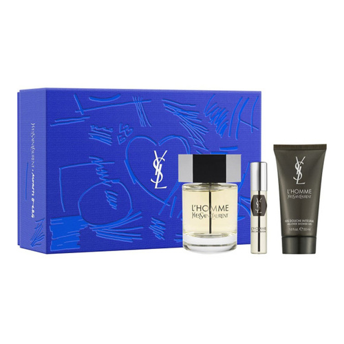 Yves Saint Laurent L'Homme zestaw - woda toaletowa 100 ml + woda toaletowa  10 ml + żel pod prysznic  50 ml