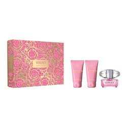 Versace Bright Crystal  zestaw - woda toaletowa  50 ml + balsam do ciała 50 ml + żel pod prysznic 50 ml