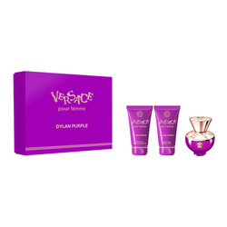 Versace Pour Femme Dylan Purple  zestaw - woda perfumowana  50 ml + balsam do ciała  50 ml + żel pod prysznic  50 ml