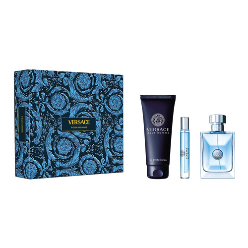Versace pour Homme zestaw - woda toaletowa 100 ml + woda toaletowa 10 ml + żel pod prysznic 150 ml