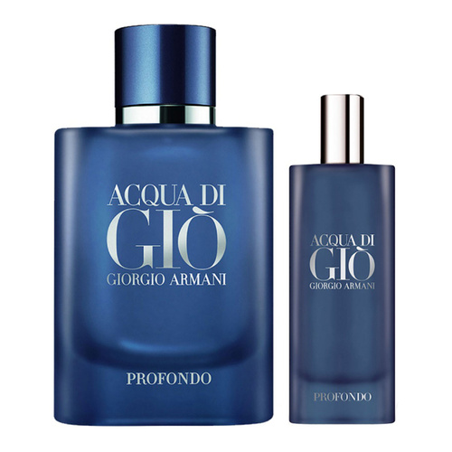 Giorgio Armani Acqua di Gio Profondo zestaw - woda perfumowana  75 ml + woda perfumowana 15 ml