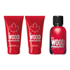 Dsquared2 Red Wood zestaw - woda toaletowa  50 ml + balsam do ciała  50 ml + żel pod prysznic  50 ml