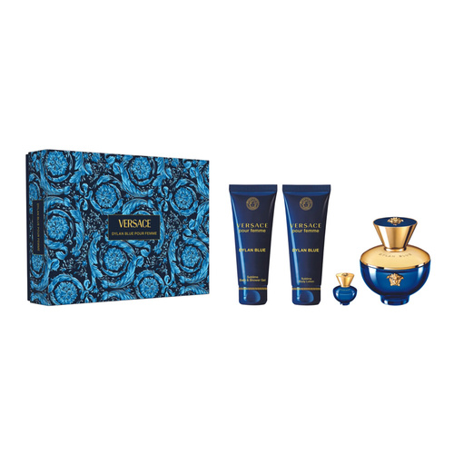 Versace pour Femme Dylan Blue zestaw - woda perfumowana 100 ml + woda perfumowana   5 ml + balsam do ciała 100 ml + żel pod prysznic 100 ml