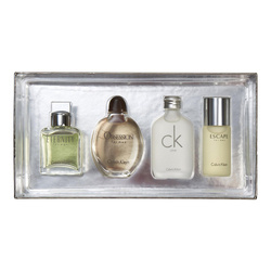 Calvin Klein zestaw miniaturek - Eternity for men woda toaletowa  15 ml + Obsession for men woda toaletowa  15 ml + CK One woda toaletowa  15 ml + Escape woda toaletowa for men  15 ml