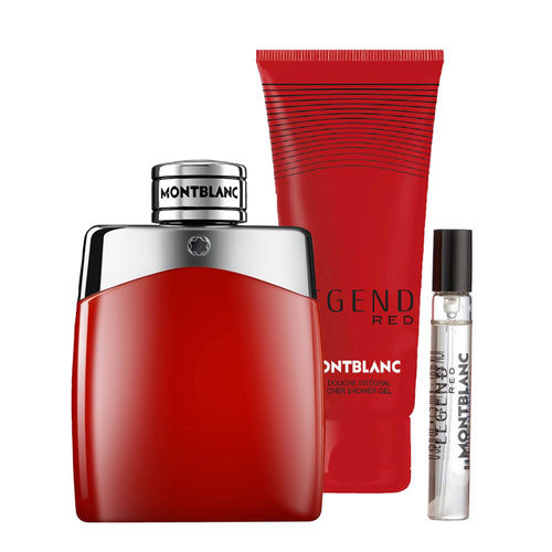 Montblanc Legend Red zestaw - woda perfumowana 100 ml + woda perfumowana   7,5 ml + żel pod prysznic 100 ml