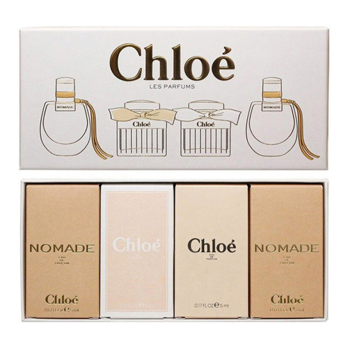 Chloe zestaw - Chloe Eau de Parfum woda perfumowana 5 ml + Chloe Nomade woda perfumowana 5 ml + Chloe Nomade woda toaletowa 5 ml + Chloe Eau de Toilette woda toaletowa 5 ml