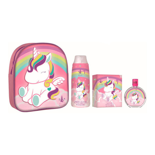 Air-Val Eau My Unicorn Zestaw - woda toaletowa  50 ml + żel pod prysznic 300 ml + plecak