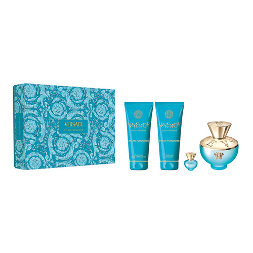 Versace Pour Femme Dylan Turquoise zestaw - woda toaletowa 100 ml + woda toaletowa   5 ml + żel do ciała 100 ml + żel pod prysznic 100 ml