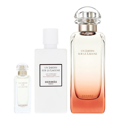 Hermes Un Jardin Sur La Lagune  zestaw - woda toaletowa 100 ml + woda toaletowa   7,5 ml + balsam  80 ml. 